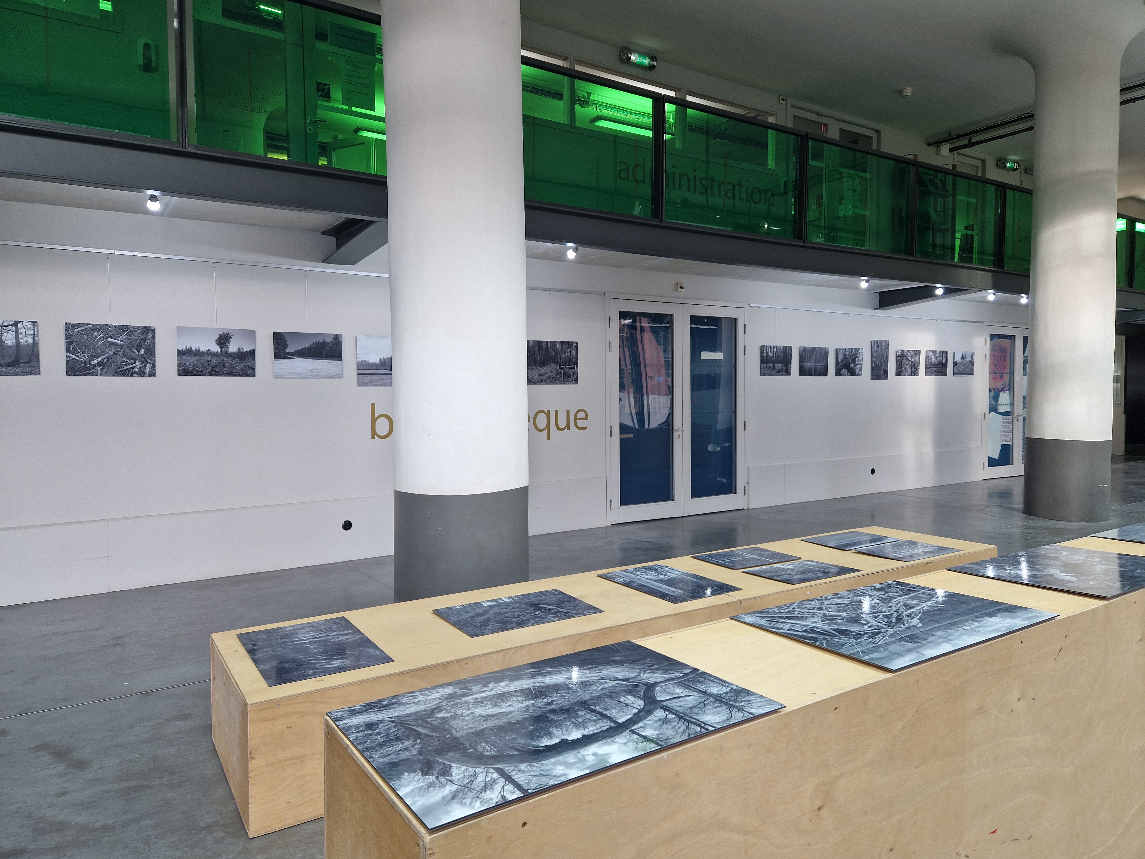 vue des photographies exposées dans le hall