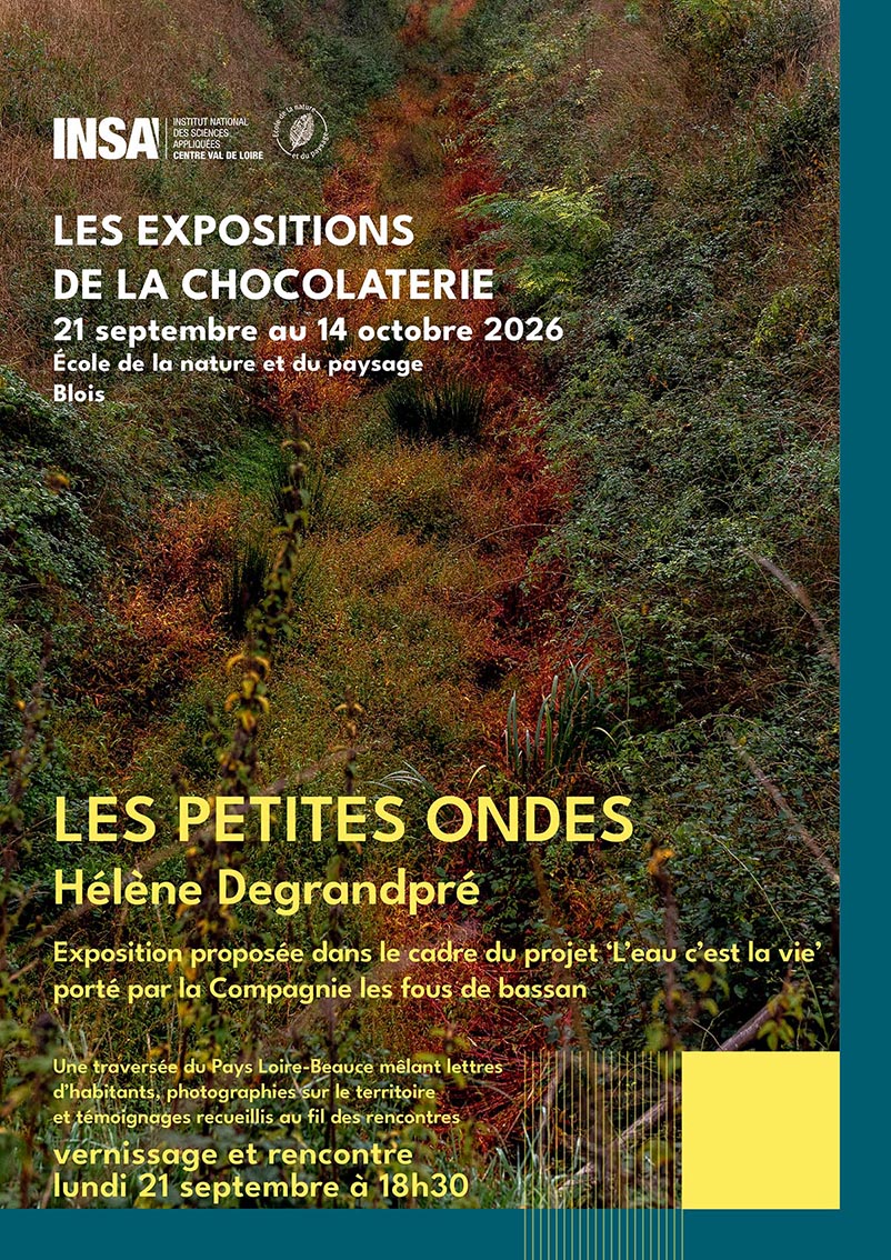 Affiche pour l'exposition : Les Petites Ondes de Helene Degranpré